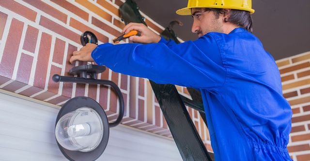Security lighting installation